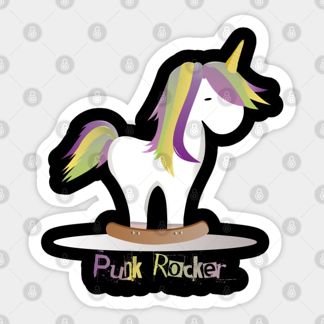 Punk Rocker Sticker by colouredwolfe11